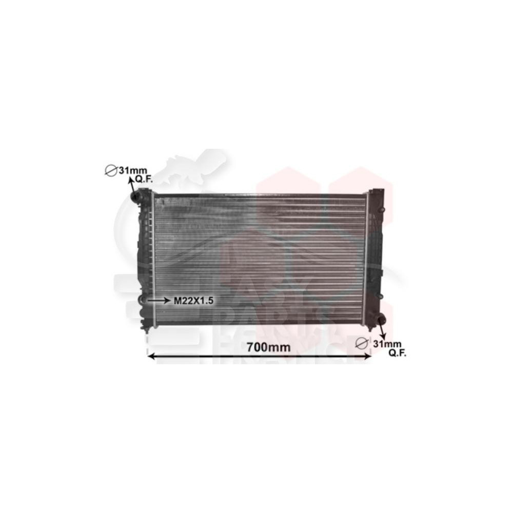 RADIATEUR 2.4/2.6/2.8 ESSENCE -BOÎTE MÉCA - 630 X 400 X 32 pour AUDI A6
