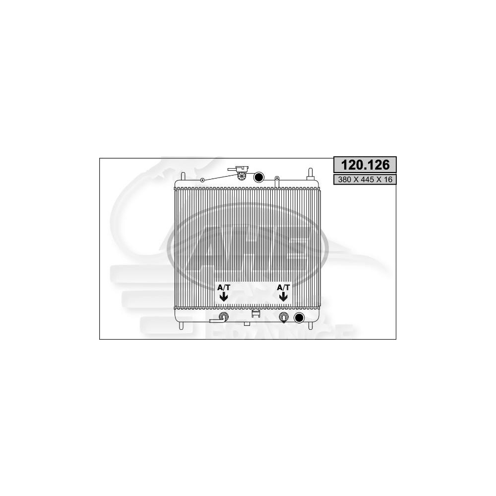 RADIATEUR ESSENCE 1.6 V BOÎTE AUTO AVEC OU SANS CLIM pour NISSAN NOTE