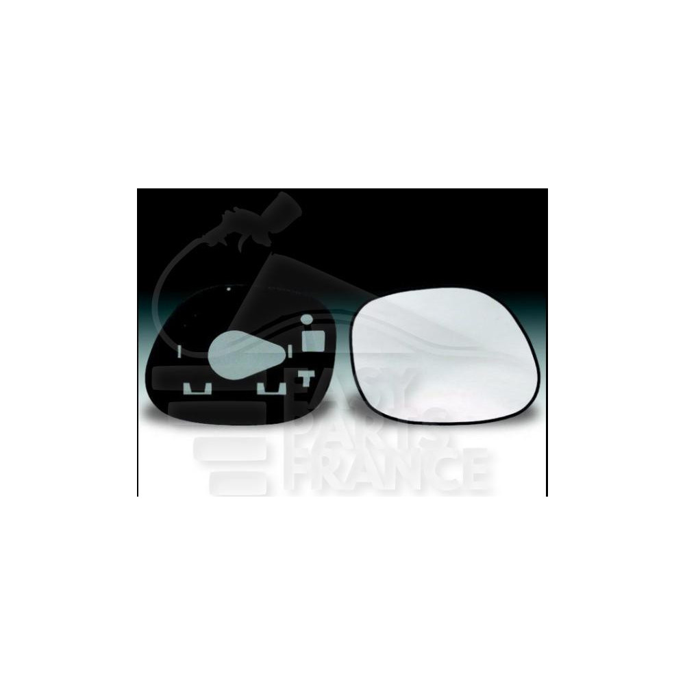 GLACE DE RÉTROVISEUR DROIT CONVEXE pour TOYOTA RAV 4