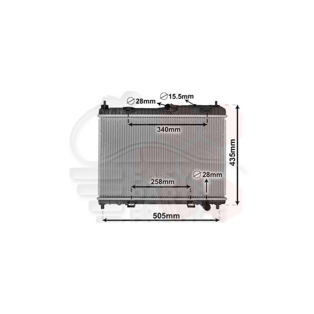 RADIATEUR 1.6 TI-VCT 350 X 563 X 17 pour FORD B MAX