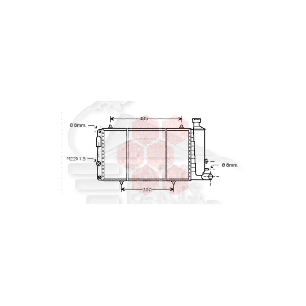 RADIATEUR ESSENCE AVEC VASE 530 X 286 X 22 pour CITROEN C15