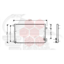CONDENSEUR 2.4 JTD 10V 526 X 366 X 22 pour LANCIA KAPPA