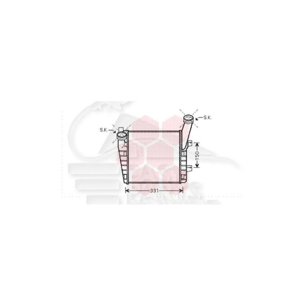 ECHANGEUR 3.0 TDI DROIT 286 X 292 X 50 pour AUDI Q7