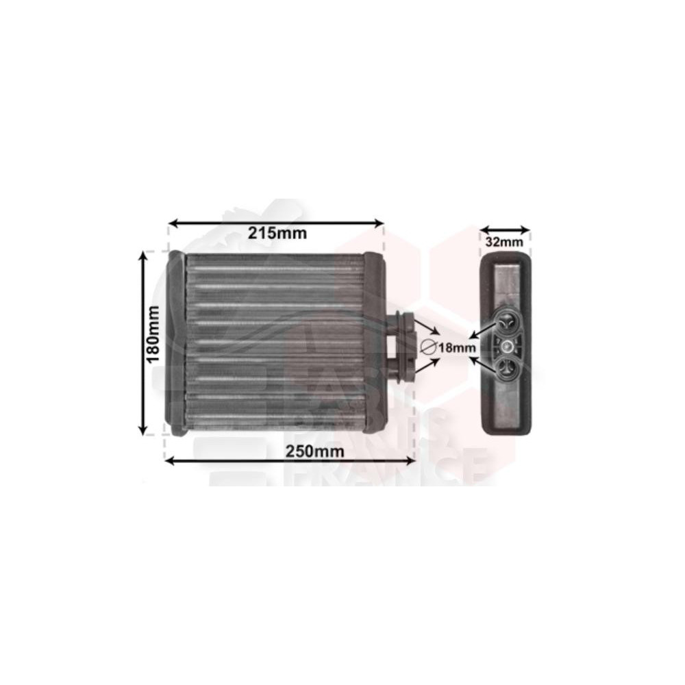 RADIATEUR DE CHAUFFAGE 180 X 176 X 32 pour SKODA ROOMSTER