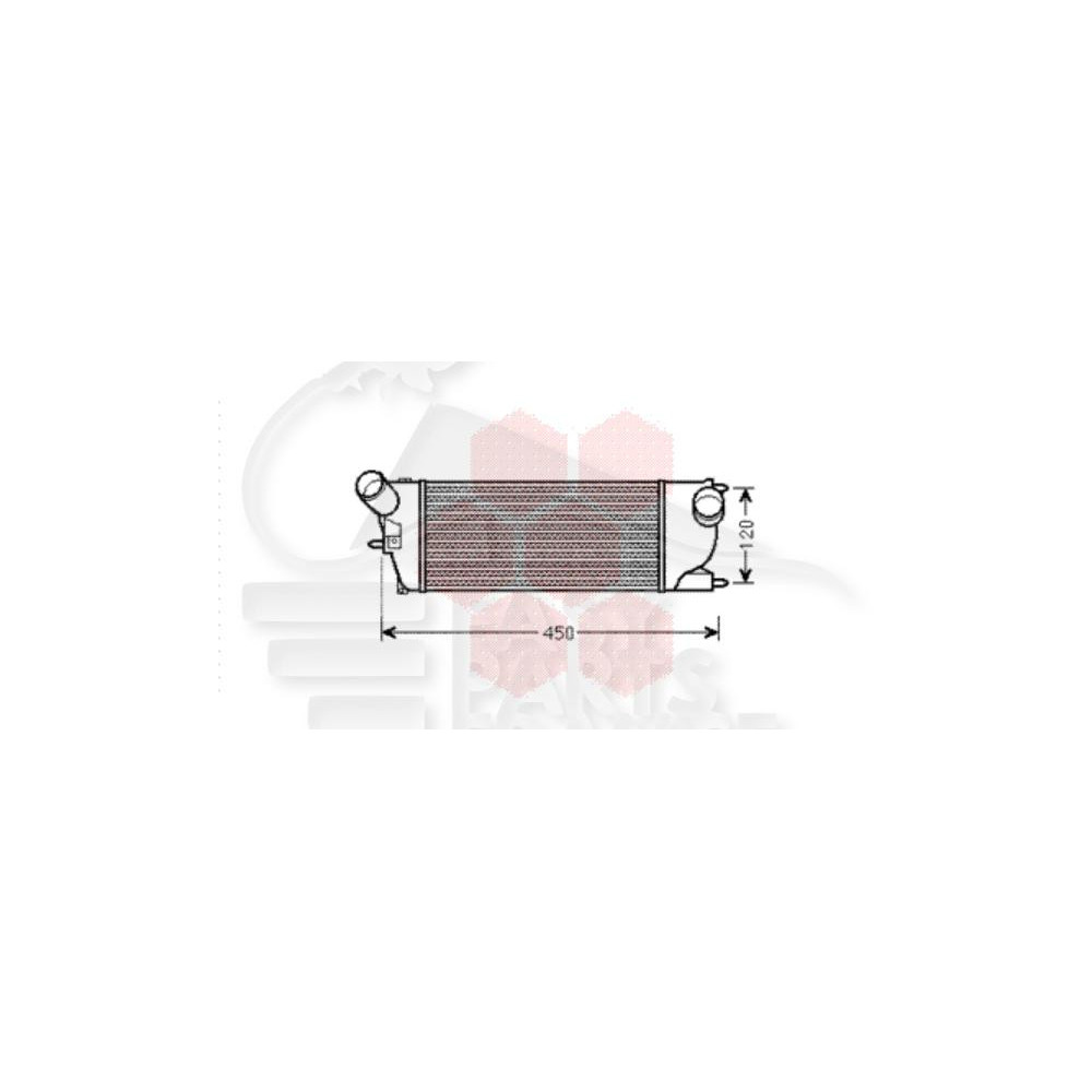 ECHANGEUR 1.6/2.0 HDI - 2.2 HDI MOTEUR 4HX DW12TED4/FAP 300 X 133 X 80 pour CITROEN C5