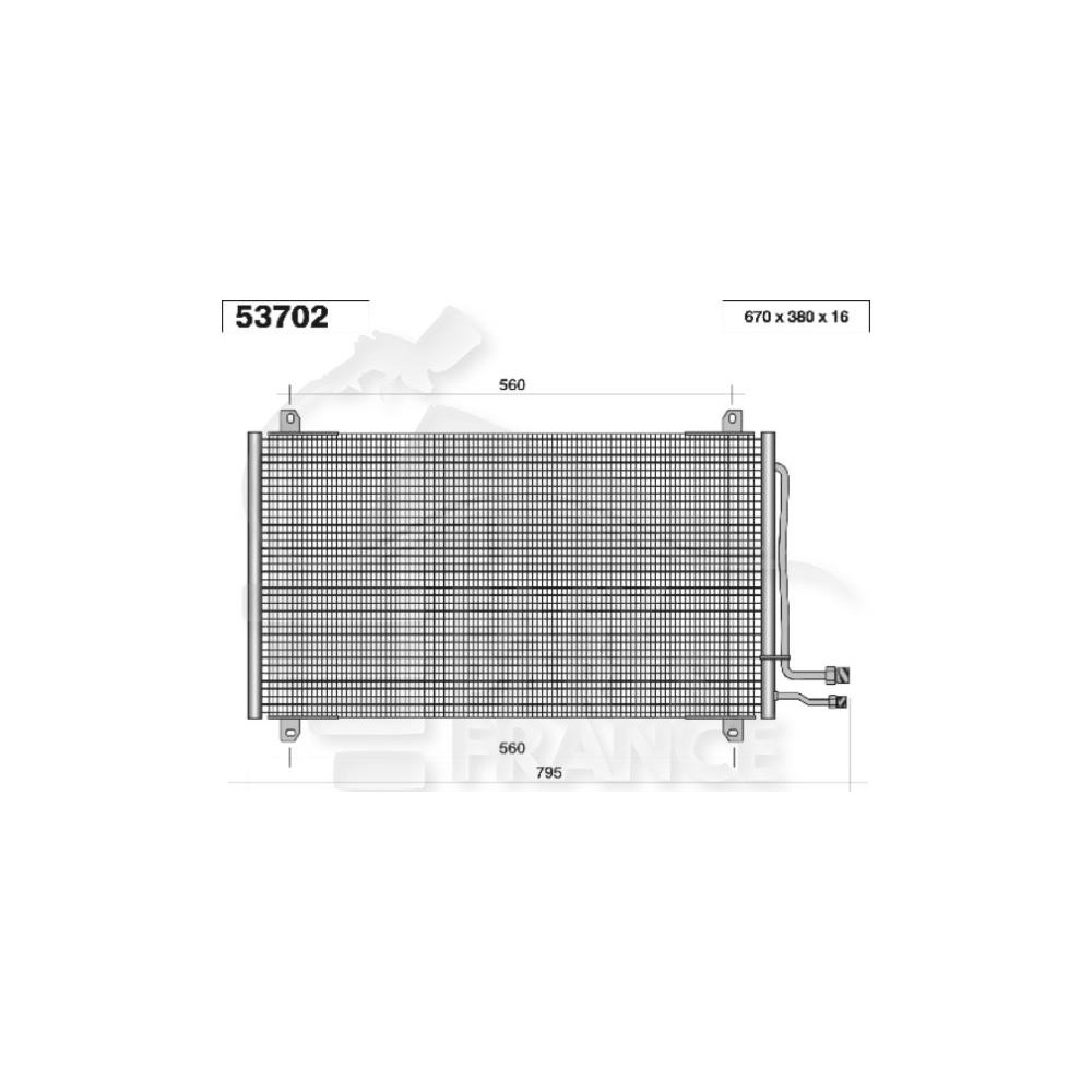 CONDENSEUR TOUS TYPES 630 X 369 X 16 pour MERCEDES SPRINTER