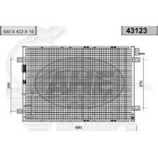 CONDENSEUR TOUS TYPES 633 X 423 X 16 pour KIA SORENTO
