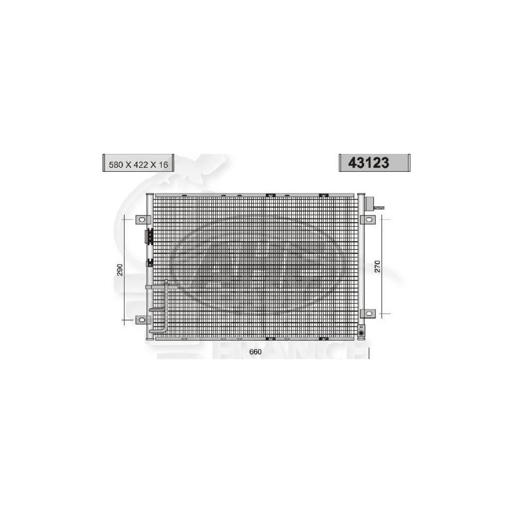 CONDENSEUR TOUS TYPES 633 X 423 X 16 pour KIA SORENTO