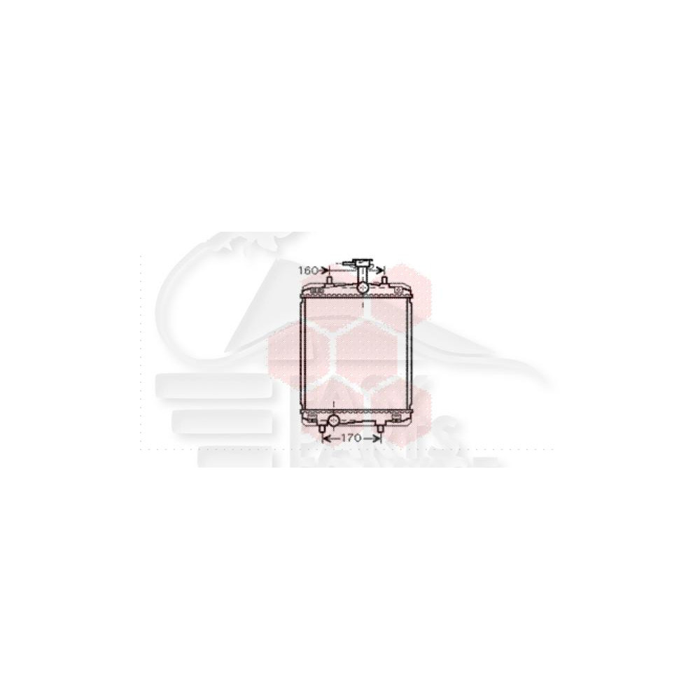 RADIATEUR 1.0 VTI SANS CLIM 374 X 340 X 18 pour CITROEN C1