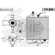 RADIATEUR 1.6 V - TEC AVEC OU SANS CLIM 350 X 350 X 26 pour HONDA CIVIC CRX