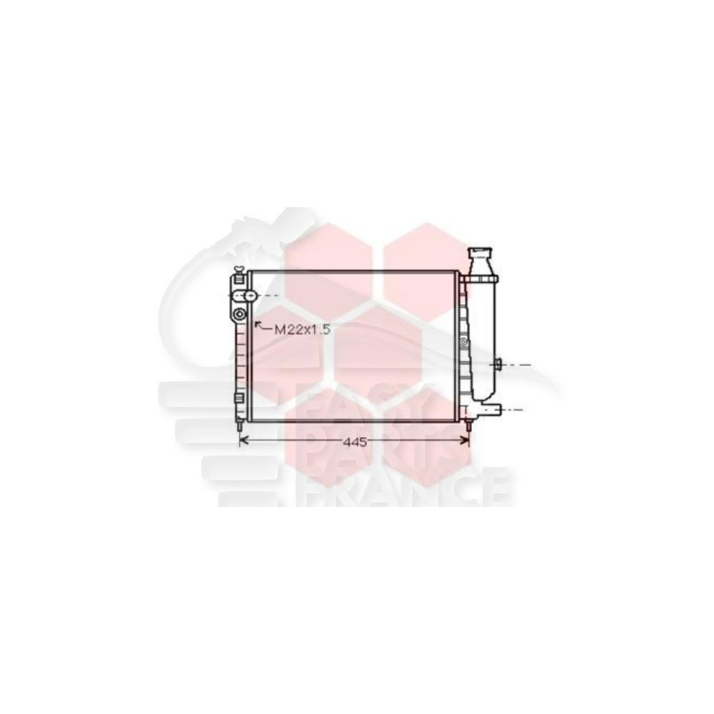 RADIATEUR 1.0/1.1 ESSENCE AVEC OU SANS CLIM 07/91 - - 390 X 322 X 30 pour CITROEN AX
