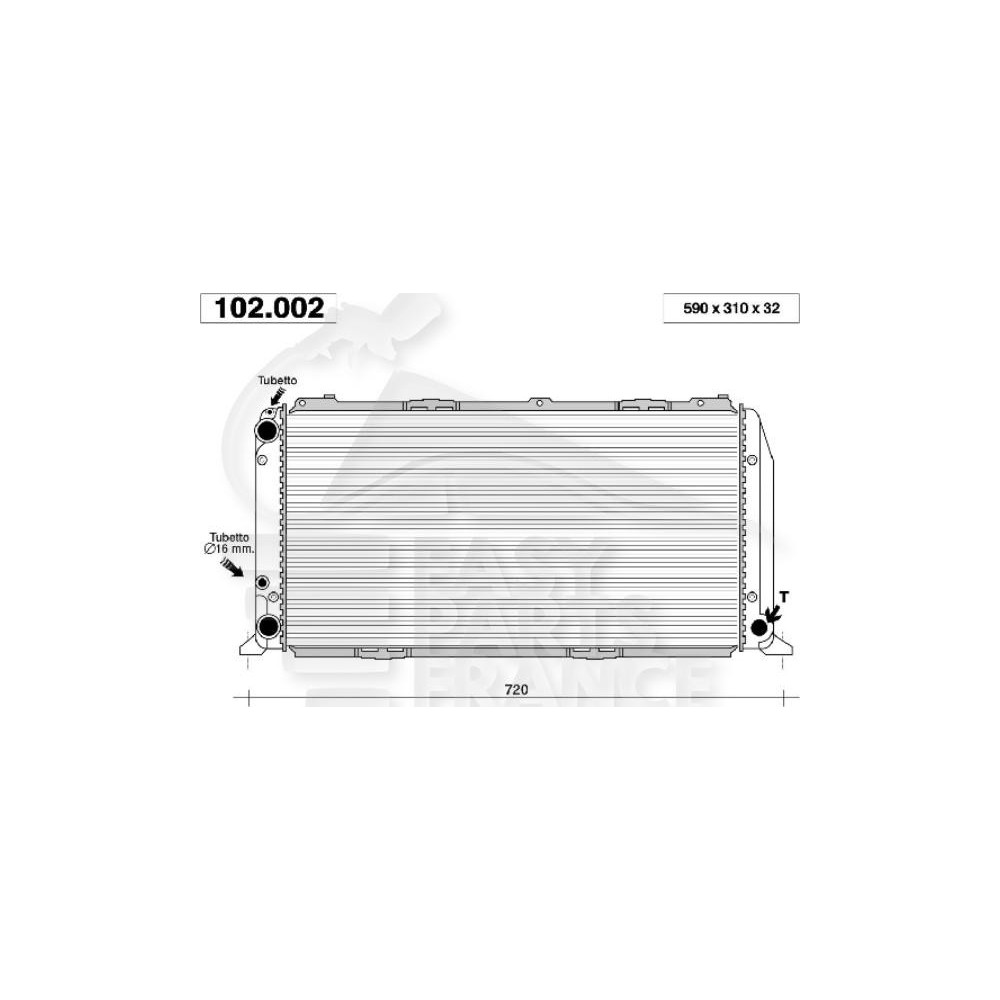 RADIATEUR 1.6/1.8 ESSENCE SANS CLIM 430 X 322 X 30 pour AUDI 80