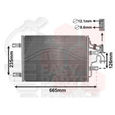 CONDENSEUR 1.6I OPC- 1.3 CDTI/CDTIDPF - 1.7 CDTI MOT Z17DTH 500 X 365 X 18 