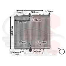 RADIATEUR 2.0 16V BOÎTE MÉCA 465 X 551 X 18 pour CITROEN C8