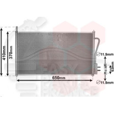 CONDENSEUR TOUS TYPES 620 X 365 X 16 pour FORD FOCUS