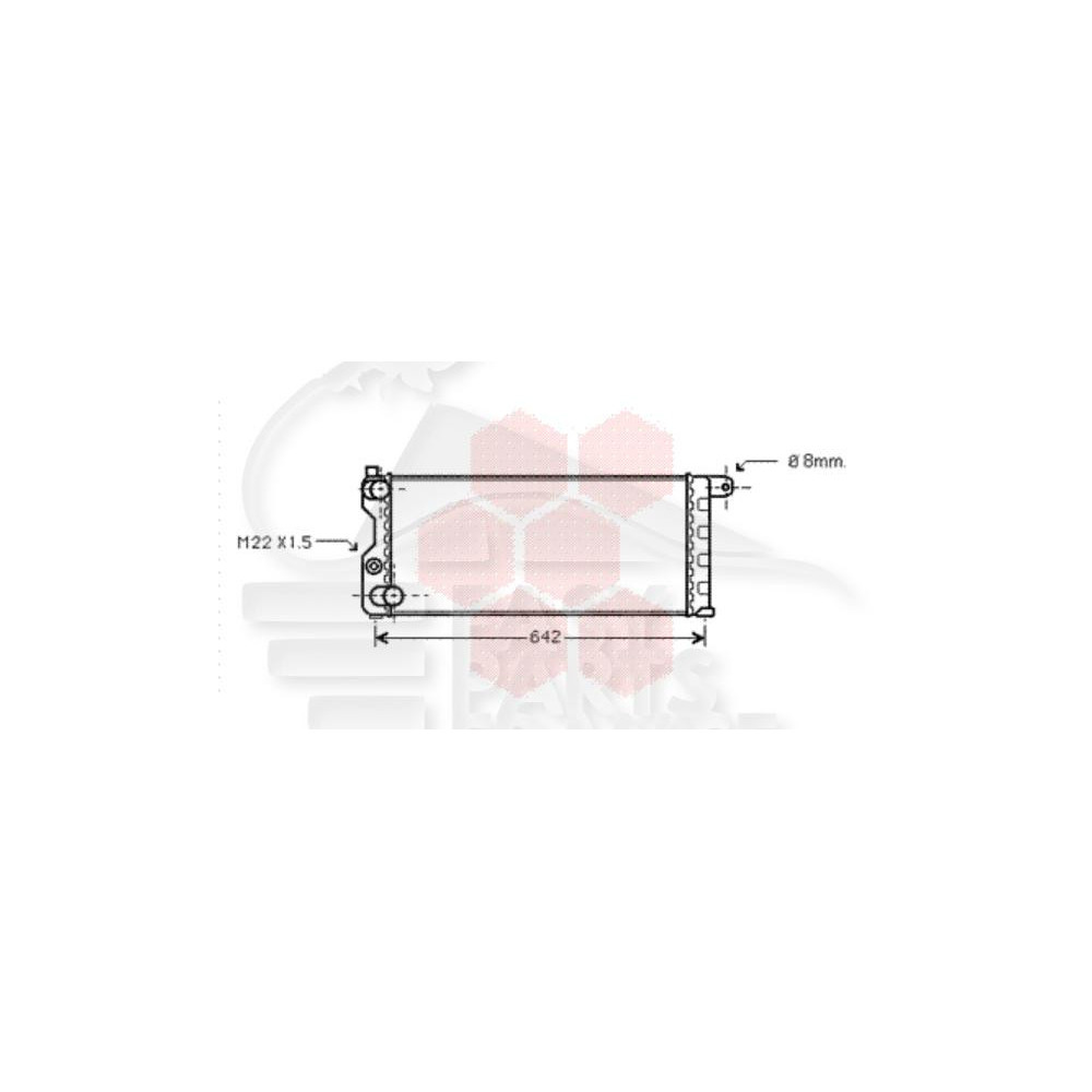 RADIATEUR 4X4 580 X 248 X 34 pour FIAT PANDA