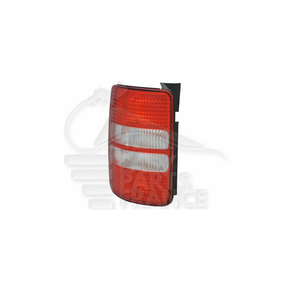 FEU ARRIÈRE-GAUCHE ROUGE/BLANC - 2 PORTES pour VOLKSWAGEN CADDY
