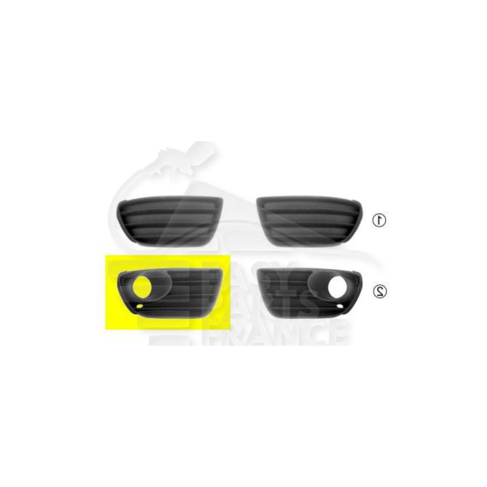 GRILLE DE PARE-CHOC AVANT-DROIT AVEC EMPLACEMENT ANTI-BROUILLARD pour FIAT PUNTO 5 PORTES