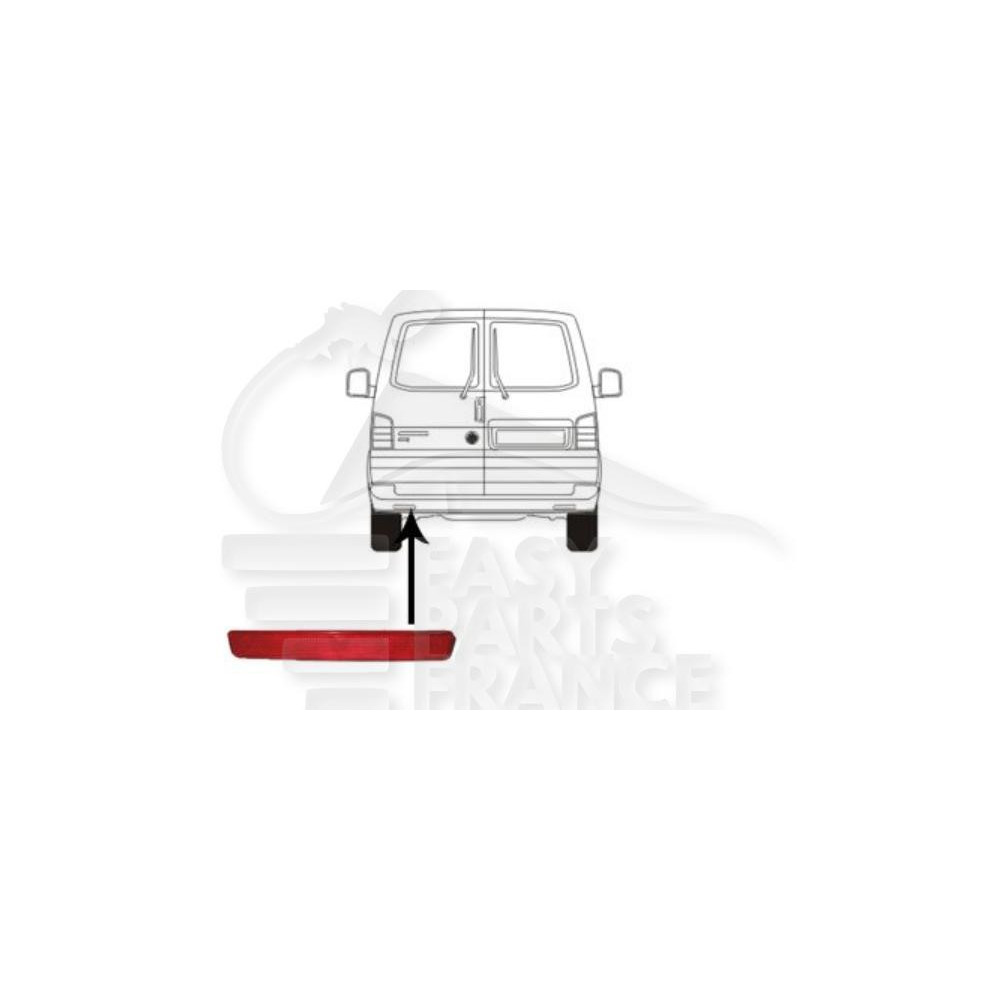 REFLECTEUR DE PARE-CHOC ARRIÈRE-GAUCHE MODÈLE 2 PORTES → 05/12 pour VOLKSWAGEN TRANSPORTER