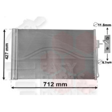 CONDENSEUR 1.4I HYBRID 637 X 413 X 16 pour OPEL AMPERA