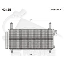 CONDENSEUR TOUS TYPES 590 X 305 X 16 pour MAZDA MAZDA 6