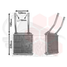RADIATEUR DE CHAUFFAGE TOUS TYPES SANS CLIM 183 X 175 X 30 pour OPEL CALIBRA