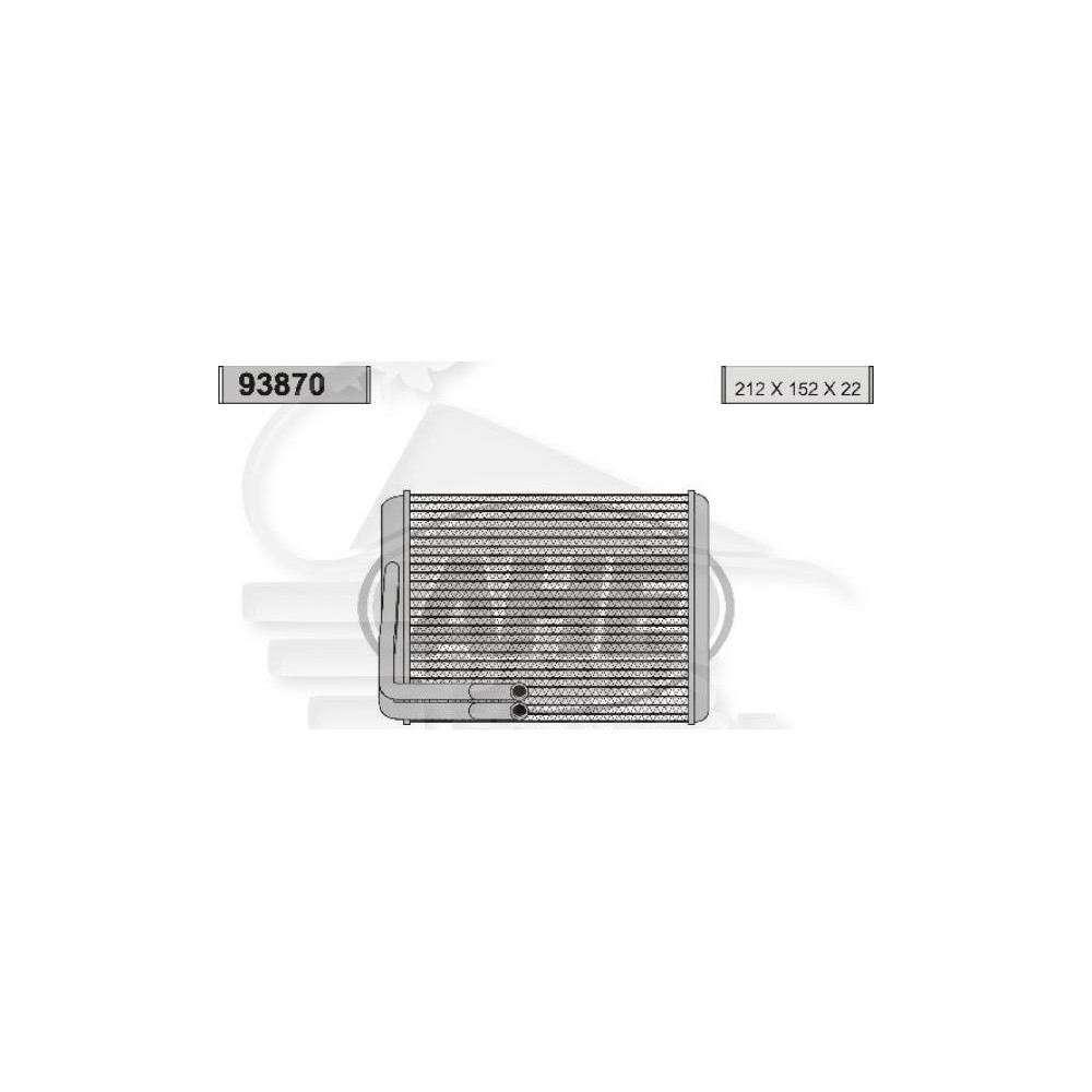 RADIATEUR DE CHAUFFAGE TOUS TYPES 215 X 155 X 25 pour HYUNDAI MATRIX