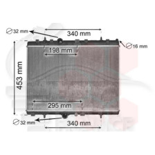 RADIATEUR 1.6 VTI BOÎTE AUTO 376 X 568 X 28 pour CITROEN C3