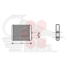 RADIATEUR DE CHAUFFAGE TOUS TYPES SANS CLIM MODÈLE DELPHI 210 X 184 X 25 pour OPEL ASTRA