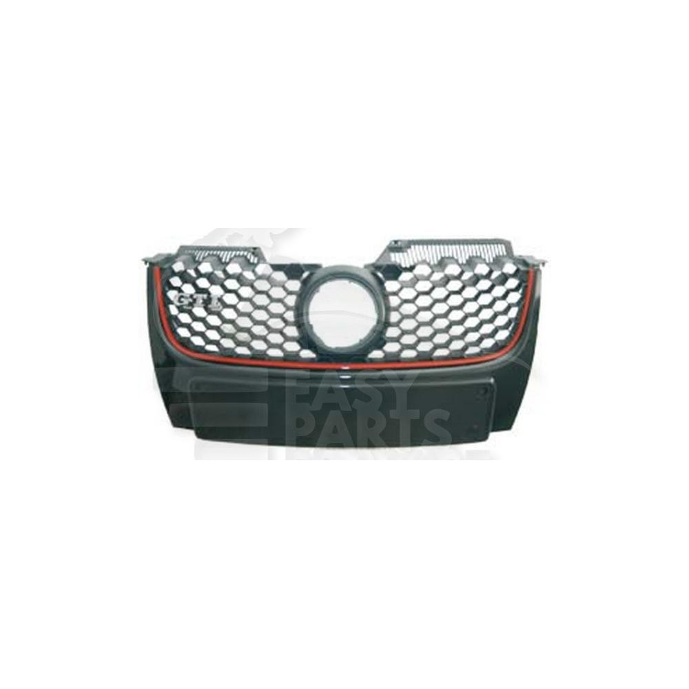 GRILLE DE CALANDRE A PEINDRE AVEC MOULURE ROUGE pour VOLKSWAGEN GOLF