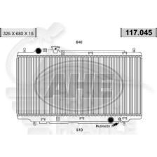 RADIATEUR TOUS TYPES BOÎTE MECA + CLIM 325 X 691 X 16 pour MAZDA 323