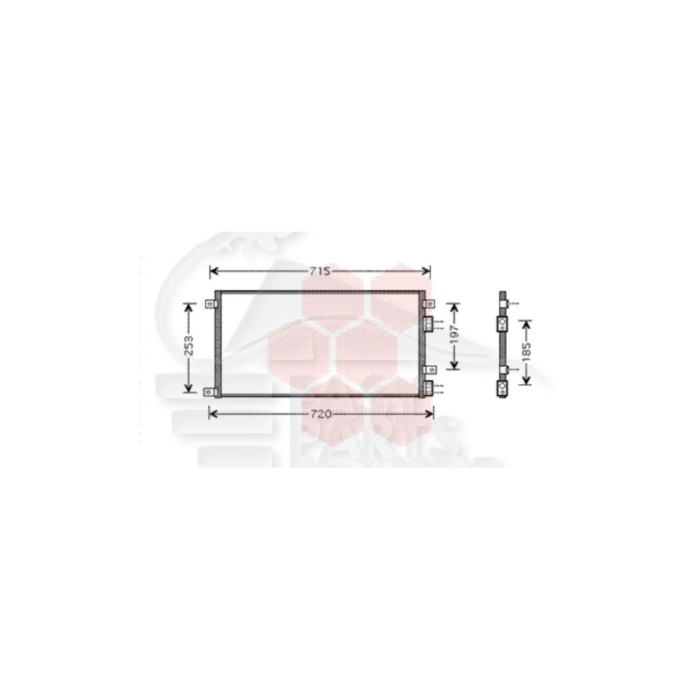 CONDENSEUR 2.8 D/TD 638 X 310 X 16 02 → pour IVECO DAILY