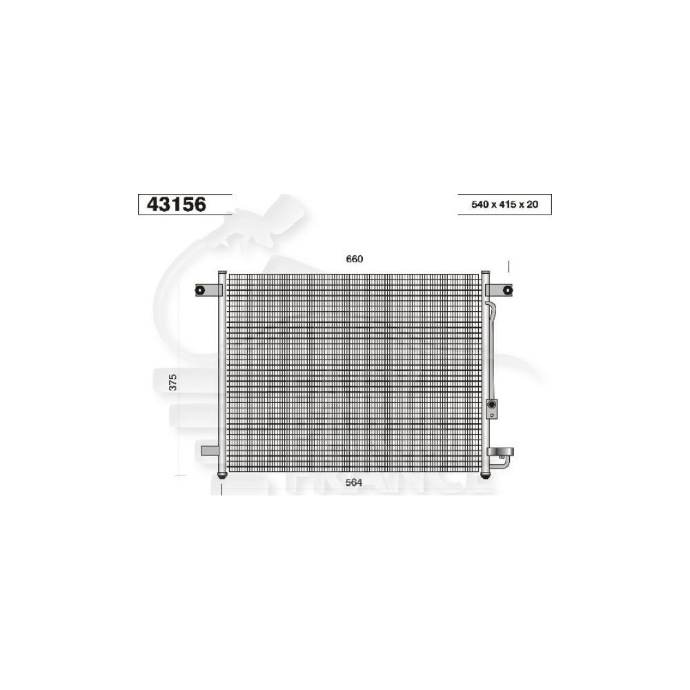 CONDENSEUR 1.2 I 8 V 540 X 415 X 20 pour CHEVROLET AVEO