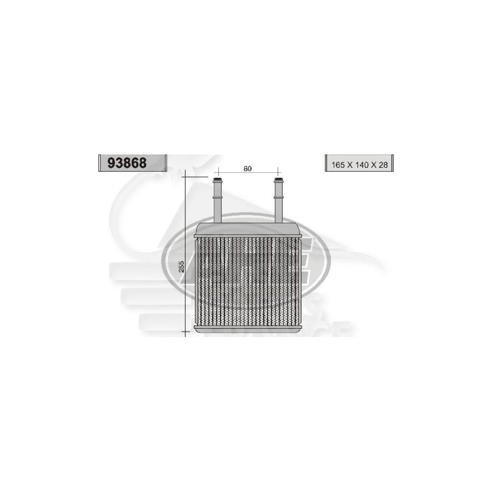 RADIATEUR DE CHAUFFAGE TOUS TYPES 141 X 165 X 29 pour HYUNDAI ATOS