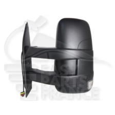 RÉTROVISEUR GAUCHE MANUEL NOIR BRAS LONG AVEC FEU 2 PINS pour IVECO DAILY