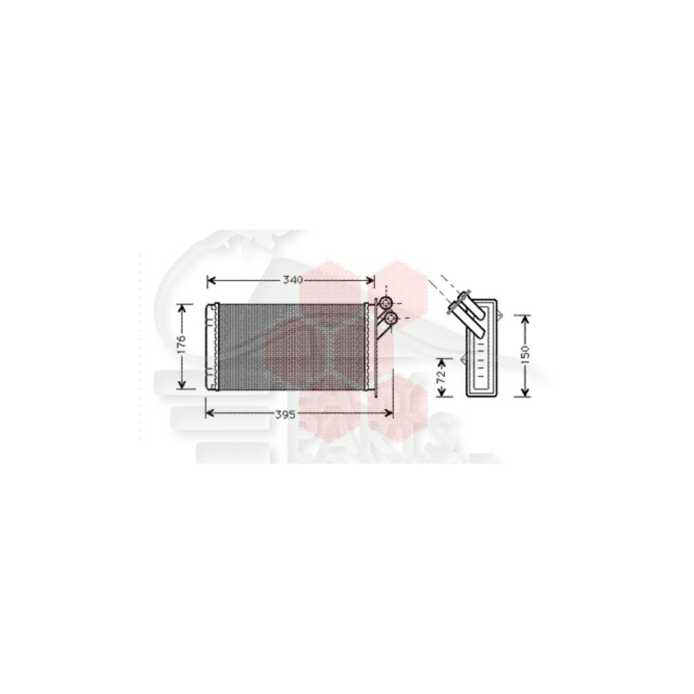 RADIATEUR DE CHAUFFAGE TOUS TYPES 302 X 170 X 40 pour CITROEN JUMPY