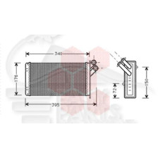 RADIATEUR DE CHAUFFAGE TOUS TYPES 302 X 170 X 40 pour FIAT SCUDO