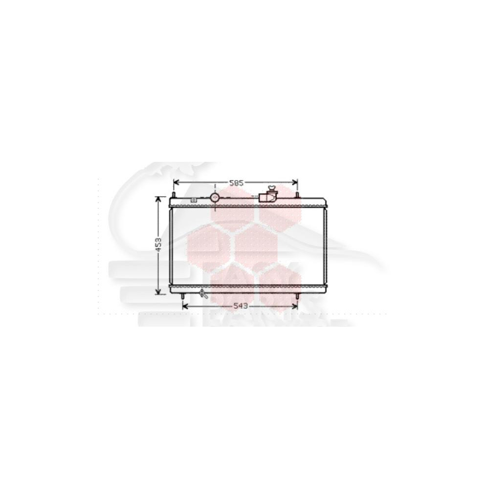 RADIATEUR 3.0I 24V BOÎTE AUTO 380 X 705 X 33 pour LANCIA THESIS