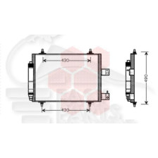 CONDENSEUR ESSENCE 595 X 451 X 16 pour CITROEN JUMPY