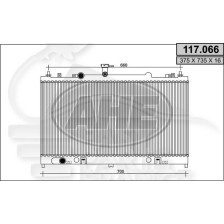 RADIATEUR ESSENCE TOUS TYPES BOÎTE MÉCA AVEC OU SANS CLIM 375 X 735 X 16 pour MAZDA MAZDA 6