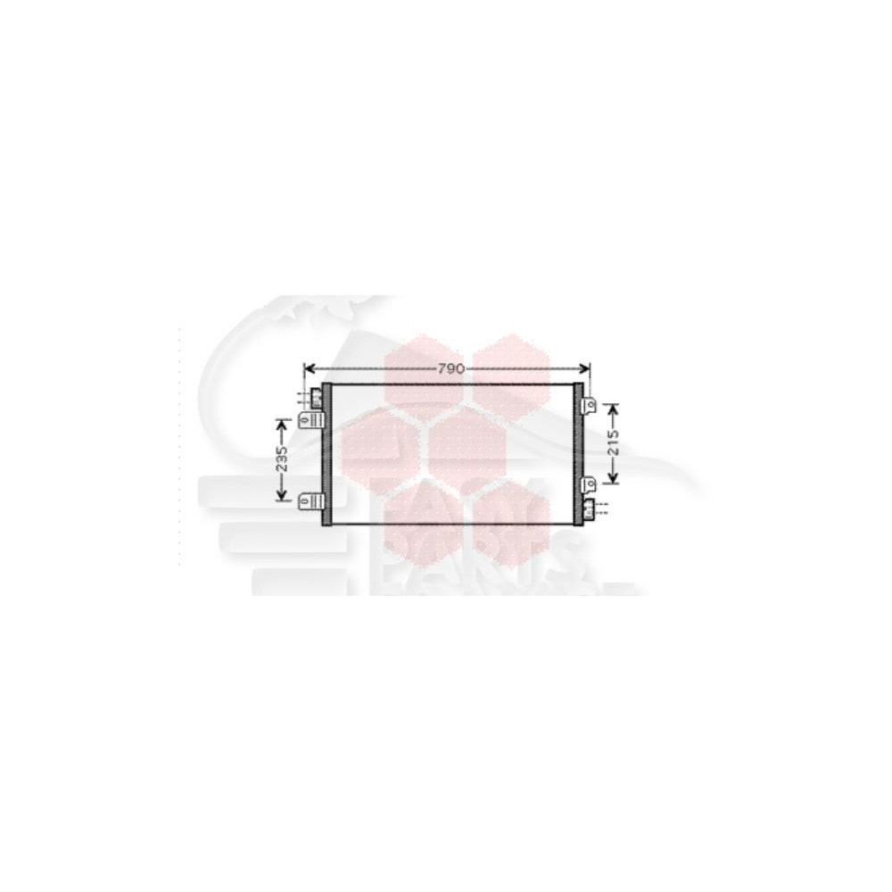 CONDENSEUR TOUS TYPES 694 X 381 X 16 pour OPEL MOVANO