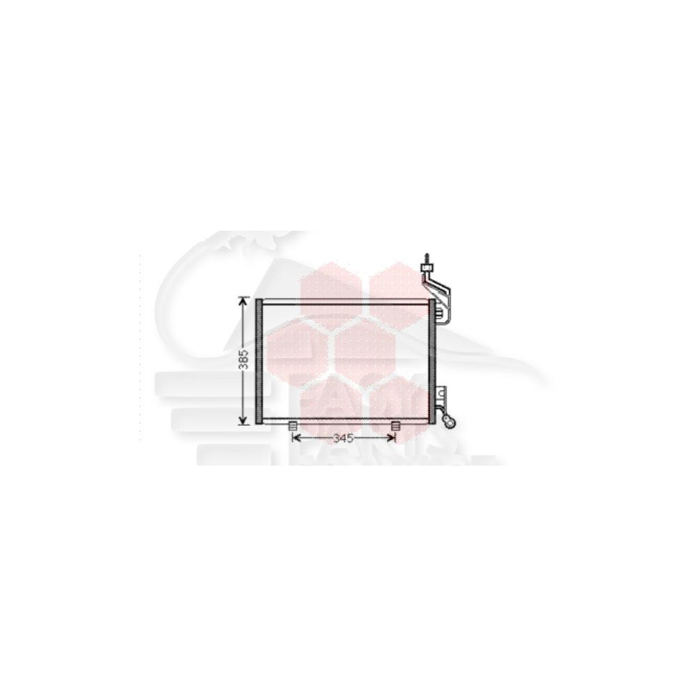 CONDENSEUR 1.6 TDCI 520 X 353 X 12 pour FORD FIESTA