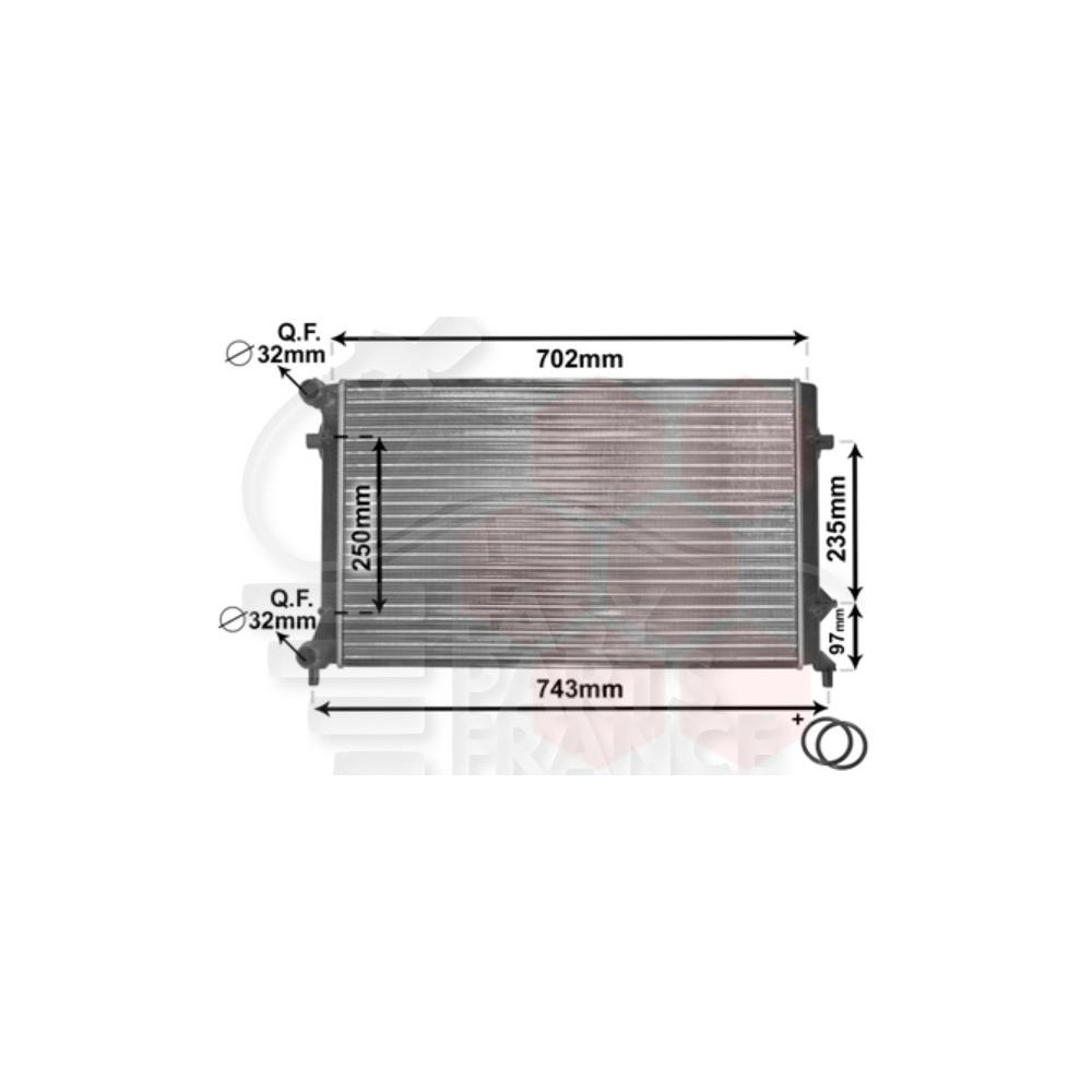 RADIATEUR 1.4/1.6 I 650 X 415 X 23 pour SKODA OCTAVIA