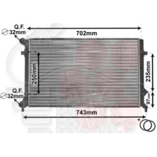 RADIATEUR 1.6 BOÎTE MÉCA 650 X 415 X 23 pour VOLKSWAGEN JETTA