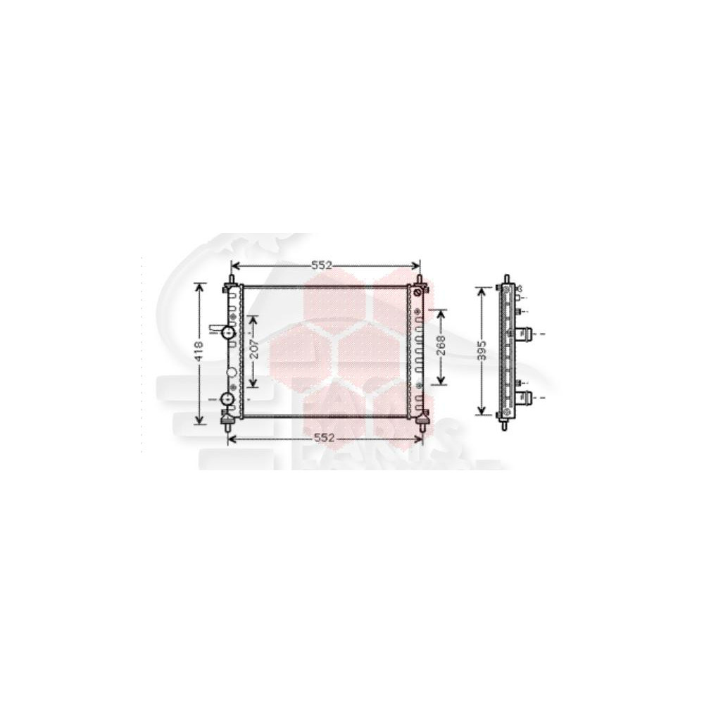 RADIATEUR 1.6 MODÈLE DENSO 475 X 415 X 32 pour FIAT MULTIPLA