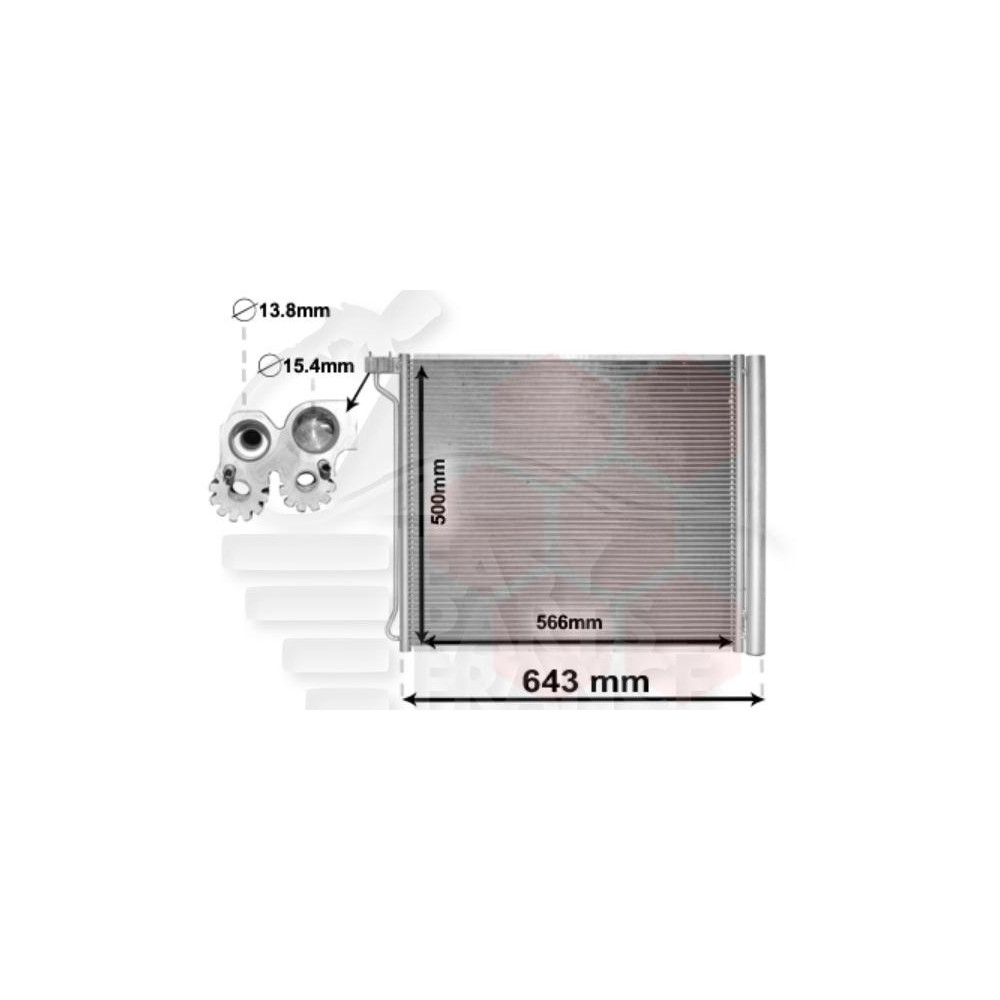 CONDENSEUR 50 I - M50D 566 X 500 X 17 pour BMW X5