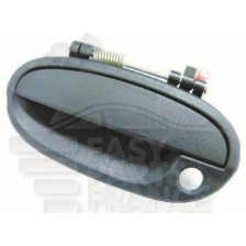 POIGNEE DE PTE EXT AVG NOIRE LISSE A/TROU BARILLET 