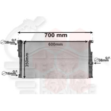 RADIATEUR 218/220/225 DROIT BOÎTE AUTO 600 X 350 X 32 pour BMW S2