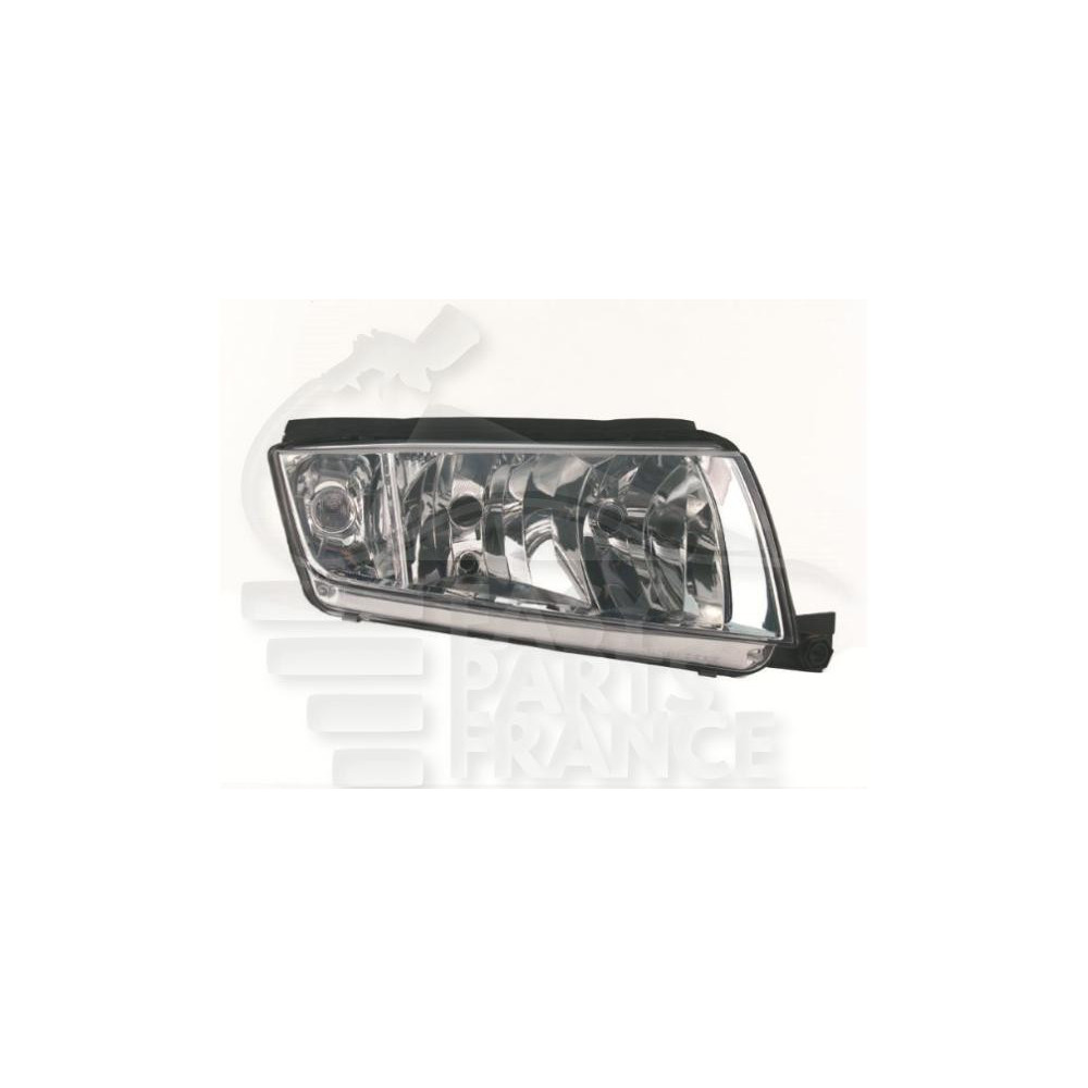 PHARE OPTIQUE DROIT H7+H3 ÉLECTRIQUE SANS MOTEUR FOND NOIR pour SKODA FABIA