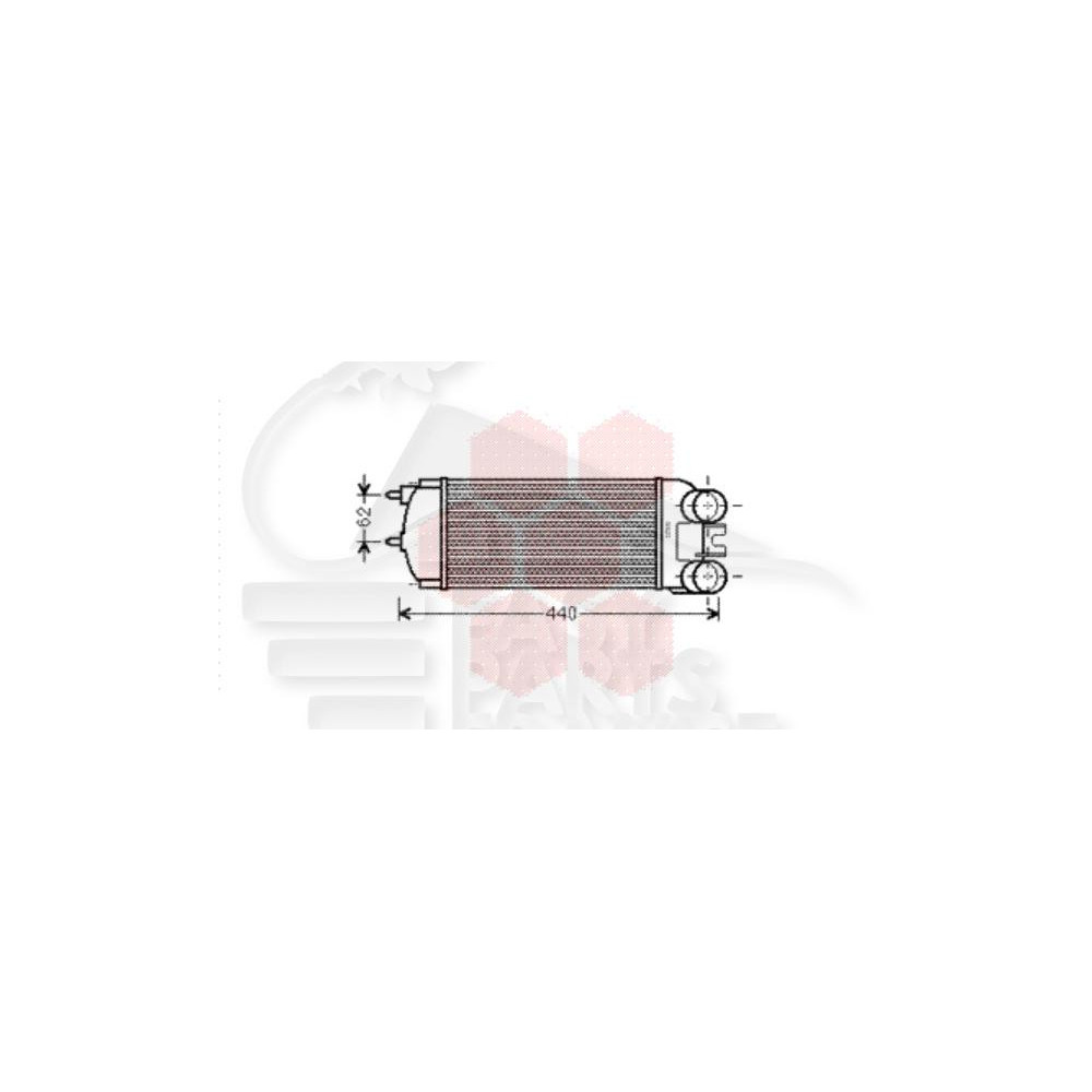 ECHANGEUR 1.6 HDI MOTEUR 9HT DV6BTED4/9HX DV6ATED4/9HF DV6DTED - 300 X 157 X 80 pour CITROEN BERLINGO